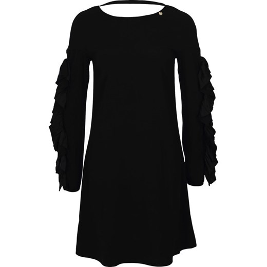 Sukienka Liu jo czarna casual z okrągłym dekoltem 