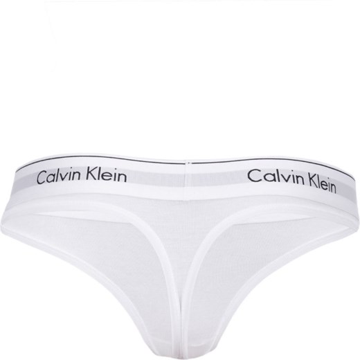 Majtki damskie Calvin Klein Underwear z bawełny białe z napisami 