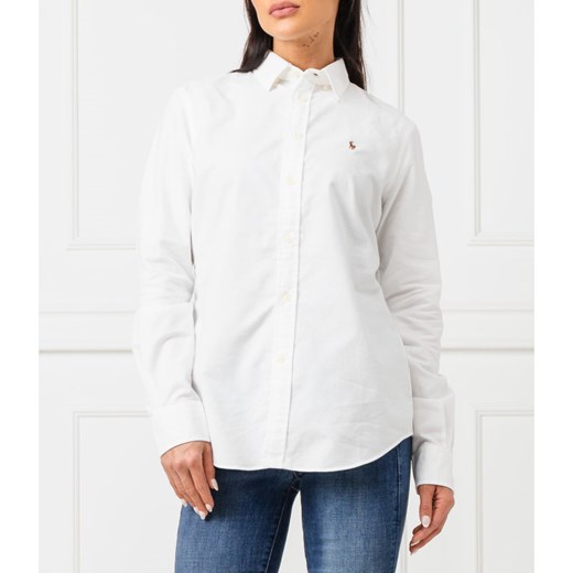 Koszula damska Polo Ralph Lauren biała z długimi rękawami elegancka 