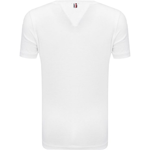 T-shirt chłopięce biały Tommy Hilfiger z napisami 