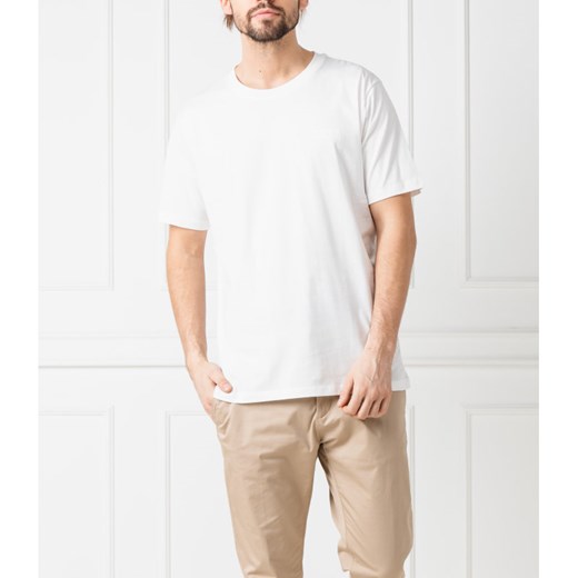 T-shirt męski Hugo Boss casualowy biały z krótkimi rękawami 