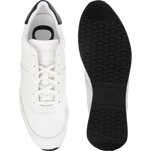 Buty sportowe damskie Hugo Boss sneakersy młodzieżowe białe ze skóry płaskie bez wzorów1 