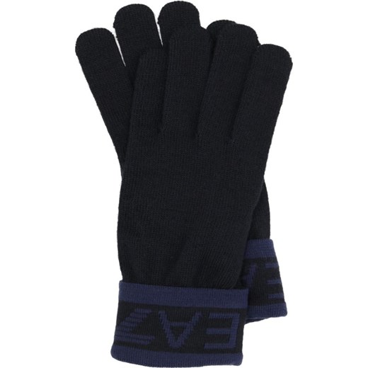 Rękawiczki czarne Emporio Armani 