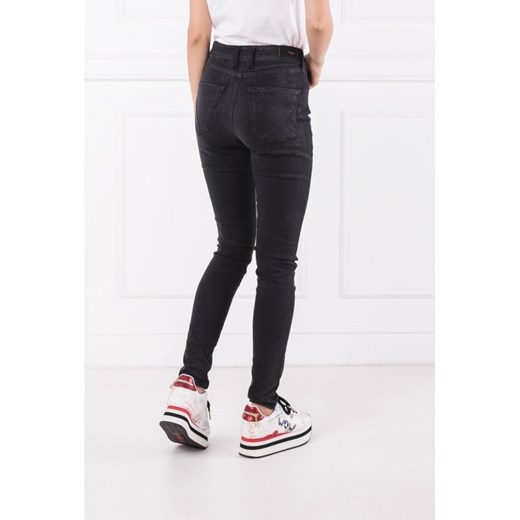 Pepe Jeans jeansy damskie czarne bez wzorów 