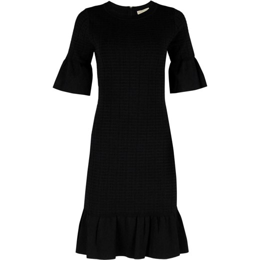 Sukienka Michael Kors midi z okrągłym dekoltem bez wzorów biznesowa z krótkim rękawem 