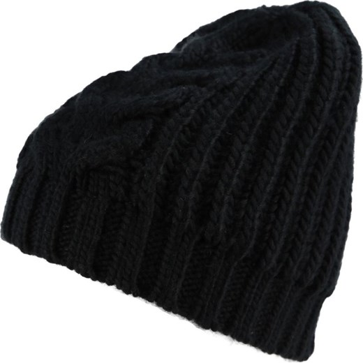 Twin Set czapka zimowa damska czarna bez wzorów 