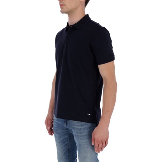 T-shirt męski czarny Hugo Boss bez wzorów z krótkim rękawem 