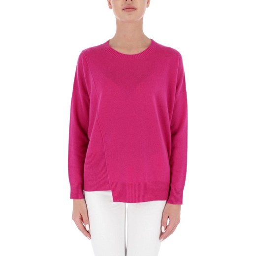 Sweter damski różowy Max & Co. bez wzorów z okrągłym dekoltem 