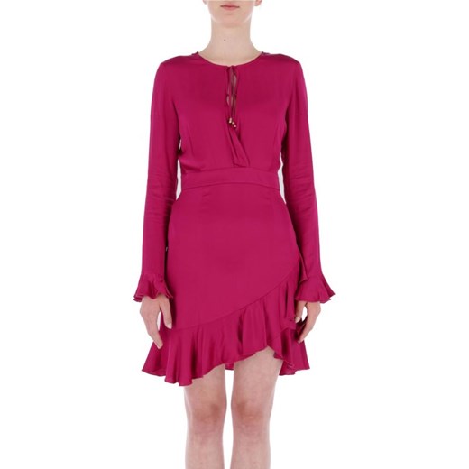 Sukienka Just Cavalli w serek fioletowa na co dzień 