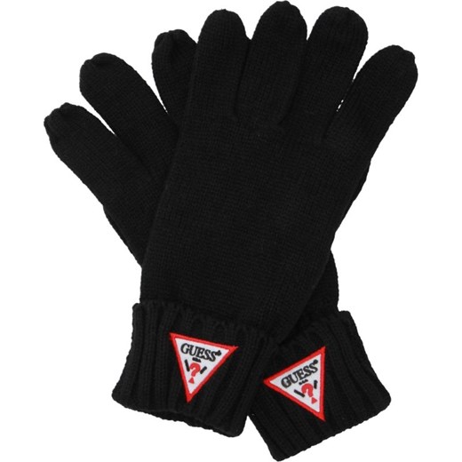 Czarne rękawiczki Guess 
