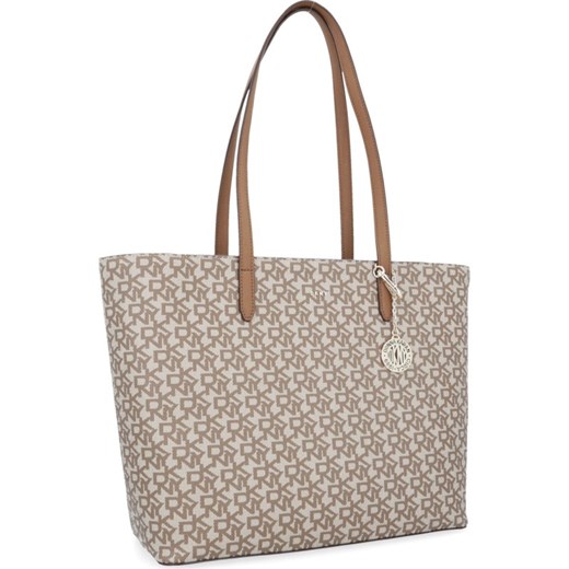 Shopper bag Dkny duża elegancka z nadrukiem 