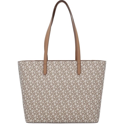 Shopper bag Dkny duża elegancka bez dodatków na ramię 