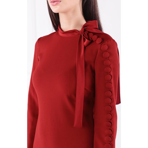 Sukienka Red Valentino dopasowana mini z długim rękawem 