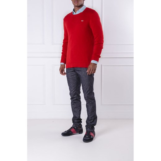 Sweter męski czerwony Tommy Jeans na zimę 