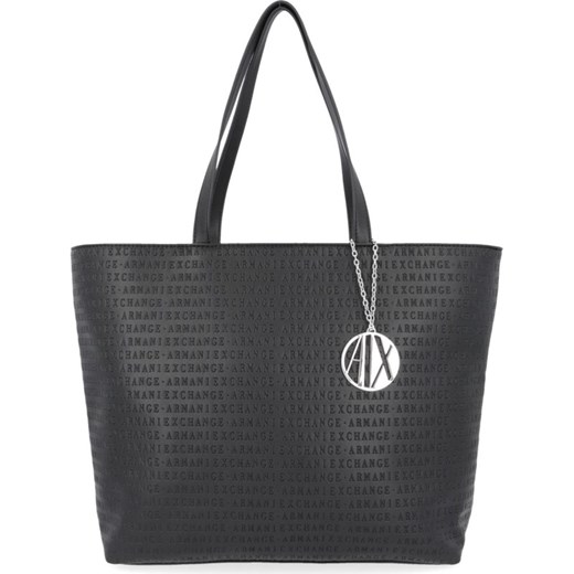 Armani shopper bag elegancka czarna 