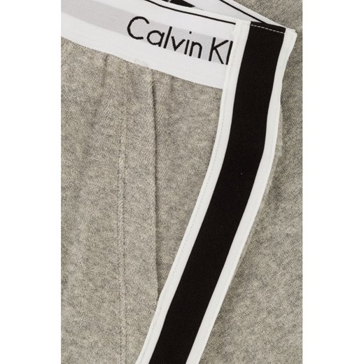Spodnie damskie Calvin Klein Underwear na jesień beżowe z dresu 