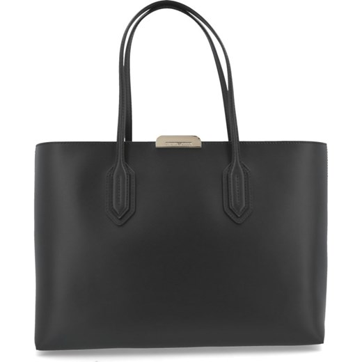 Shopper bag Emporio Armani matowa elegancka na ramię bez dodatków duża 