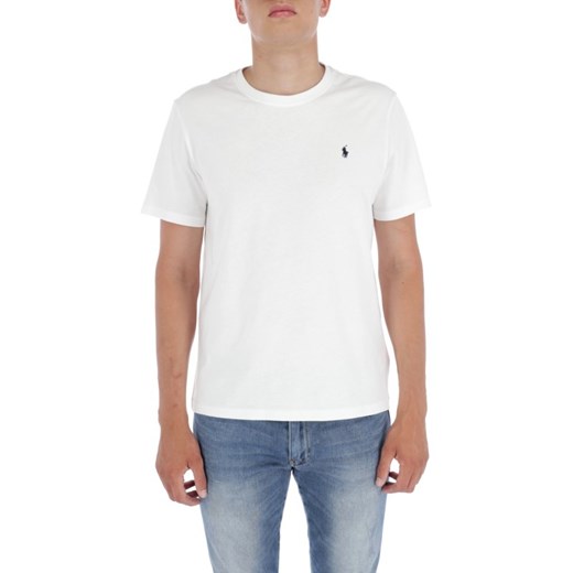 T-shirt męski Polo Ralph Lauren bawełniany bez wzorów na jesień z krótkim rękawem 