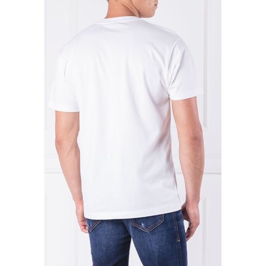 T-shirt męski biały Diesel z napisami z krótkim rękawem 