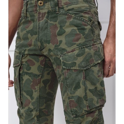 Spodnie męskie G-Star Raw w militarnym stylu we wzór moro 
