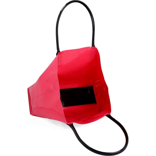 Guess Underwear shopper bag czerwona na ramię młodzieżowa z nadrukiem duża 