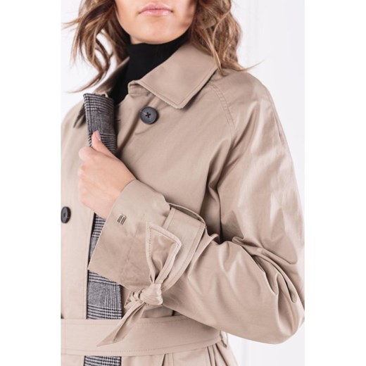 Tommy Hilfiger płaszcz damski bez wzorów w stylu klasycznym 