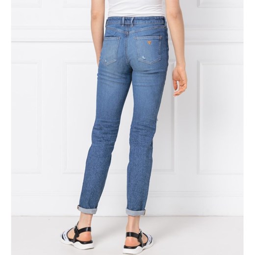Jeansy damskie Guess Jeans w miejskim stylu niebieskie 