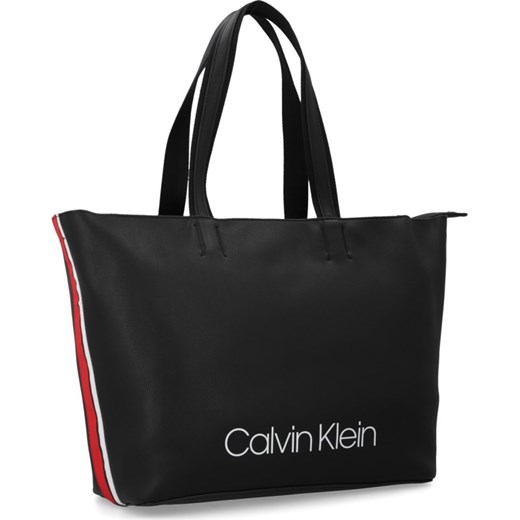 Shopper bag Calvin Klein bez dodatków matowa na ramię mieszcząca a7 