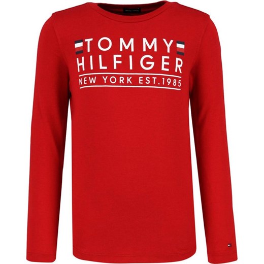 T-shirt chłopięce Tommy Hilfiger z długimi rękawami z napisami 