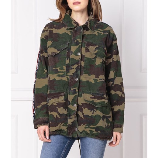 Kurtka damska Superdry casual we wzór moro krótka