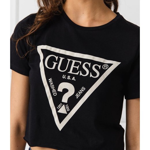Bluzka damska Guess Underwear z krótkimi rękawami z okrągłym dekoltem 