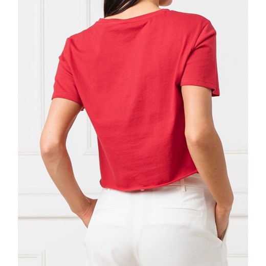 Czerwona bluzka damska Guess Underwear z krótkim rękawem 