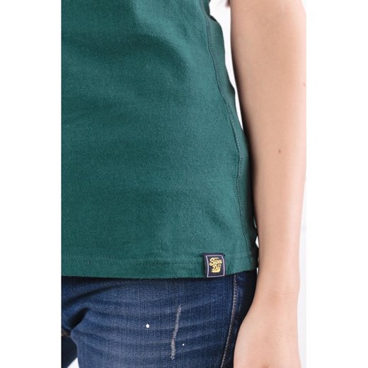 Bluzka damska Superdry z napisami zielona w stylu młodzieżowym 