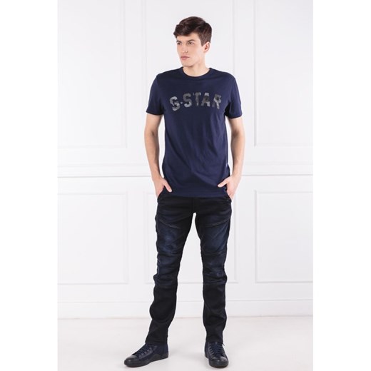 G-Star Raw t-shirt męski z krótkimi rękawami niebieski w stylu młodzieżowym 