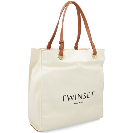 Shopper bag Twinset na ramię bez dodatków 