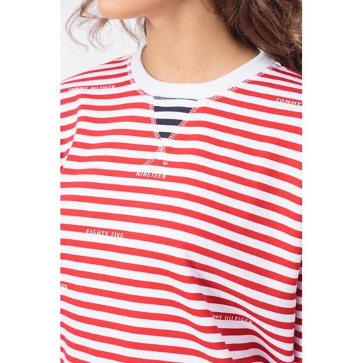 Tommy Hilfiger bluza damska czerwona krótka w paski