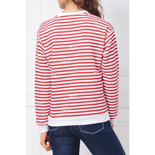 Bluza damska Tommy Hilfiger czerwona w paski krótka