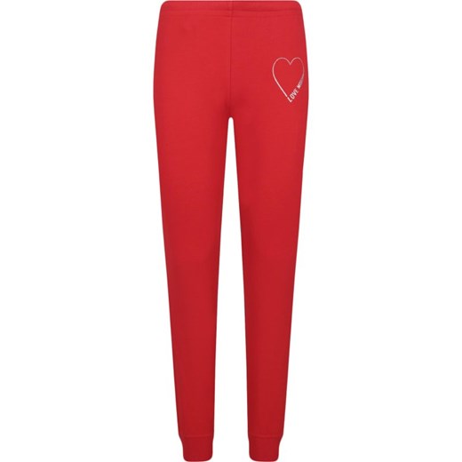 Spodnie damskie czerwone Love Moschino 