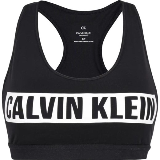 Biustonosz Calvin Klein czarny z napisami 