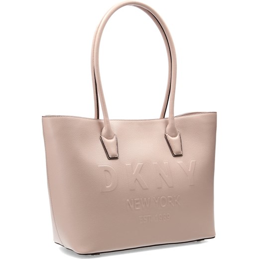 Shopper bag Dkny matowa elegancka bez dodatków na ramię 