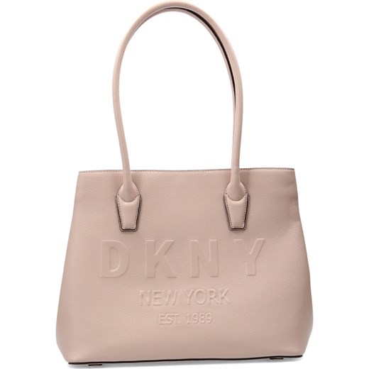 Shopper bag Dkny skórzana duża na ramię matowa elegancka 
