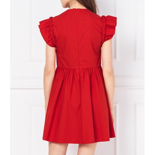 Sukienka Red Valentino z okrągłym dekoltem midi rozkloszowana 