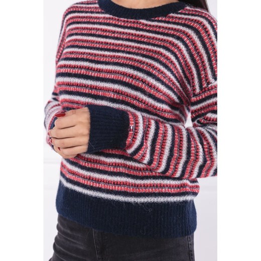 Tommy Hilfiger sweter damski w paski z okrągłym dekoltem 