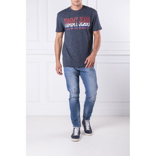 T-shirt męski Tommy Jeans z napisami z krótkim rękawem 