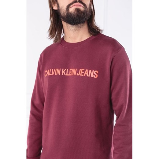 Bluza męska czerwona Calvin Klein z napisem 