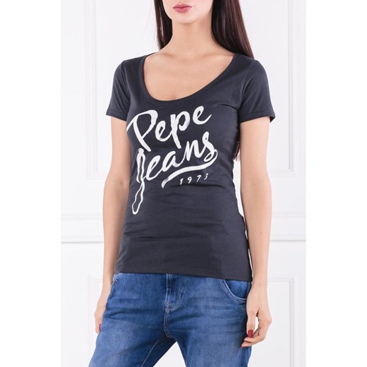 Bluzka damska Pepe Jeans z napisami 