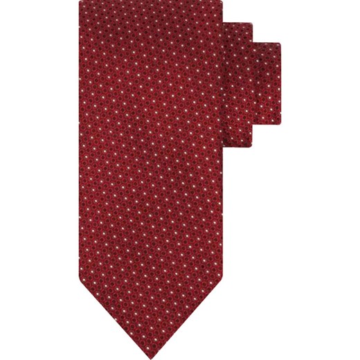 Krawat czerwony Hugo Boss w groszki 