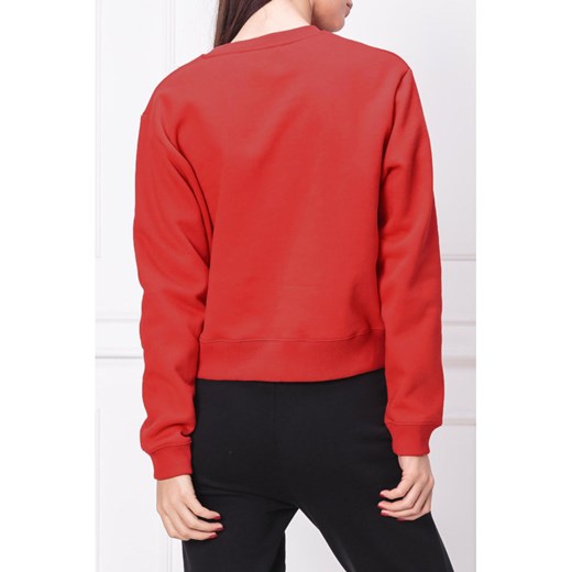 Bluza damska Calvin Klein czerwona casualowa krótka 