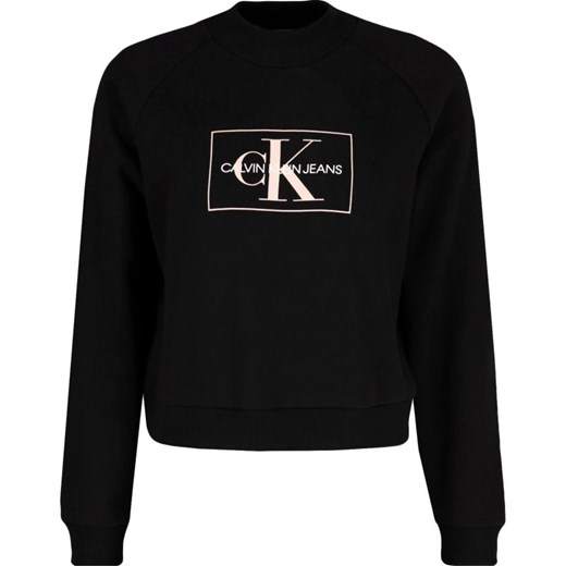Bluza damska Calvin Klein czarna z napisem krótka 