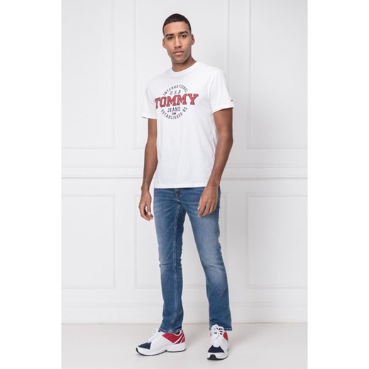 T-shirt męski Tommy Jeans z napisem z krótkimi rękawami 